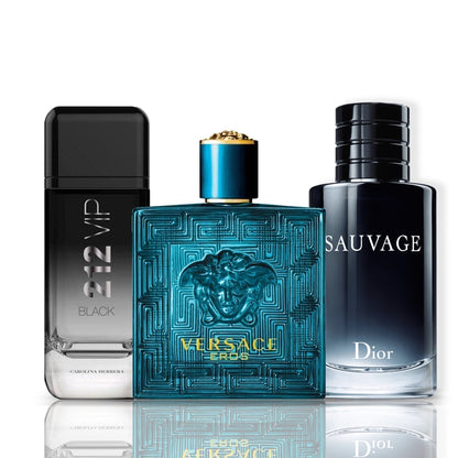 Sada 3 Parfémů | 212 VIP Black · Eros · Sauvage